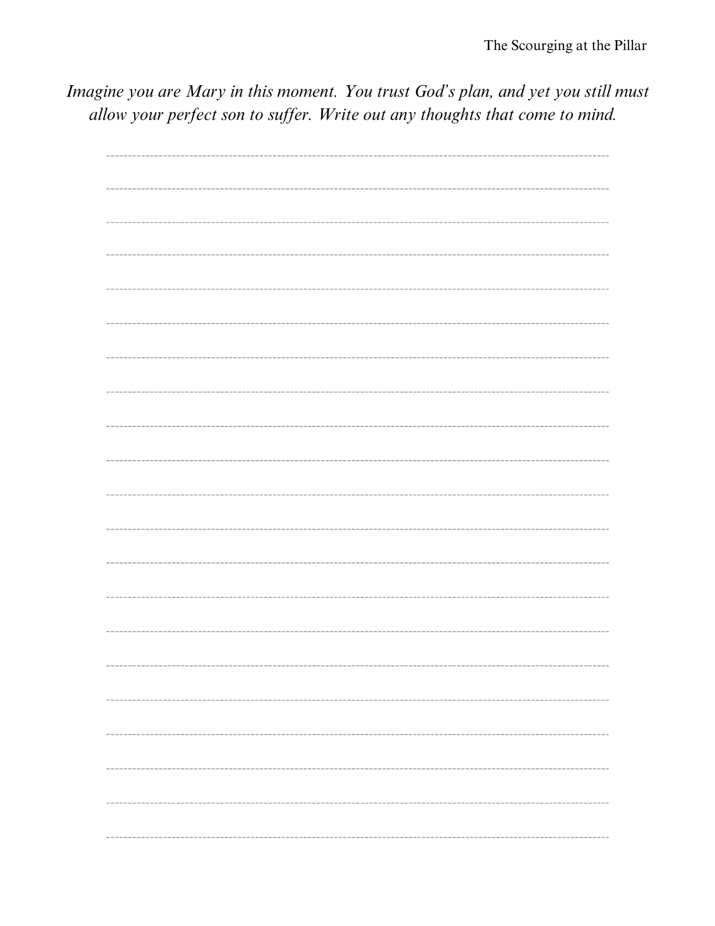 Journaling Through The Rosary: Sorrowful Mysteries (PDF)